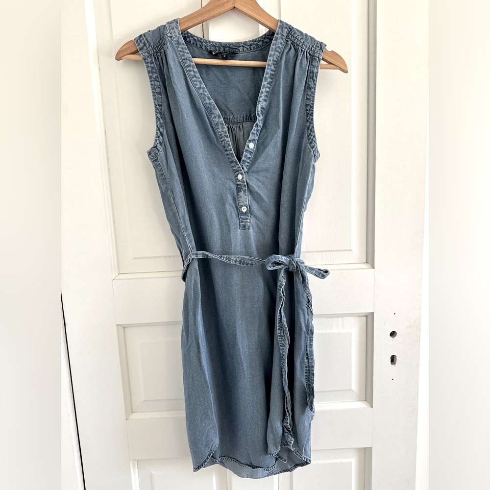 Express Soft Denim Strapless Dress